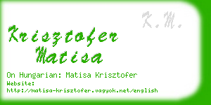 krisztofer matisa business card